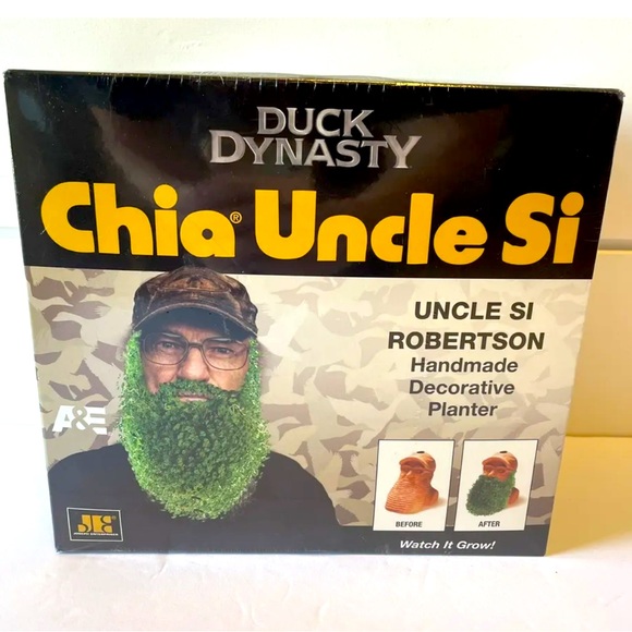 Duck Dynasty Chia Pet Uncle Si‎ Decorative Planter Beard Plant NEW in plastic - Picture 1 of 4
